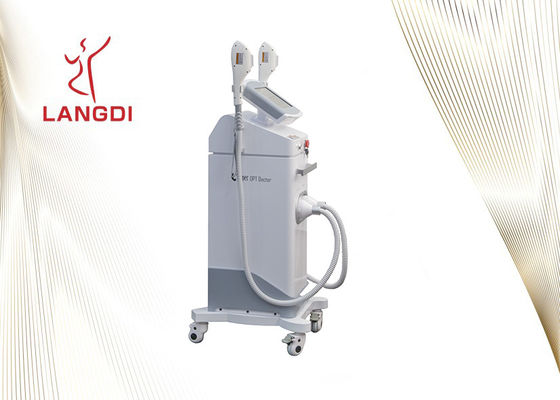 Dispositivo del retiro del pelo de Handpiece IPL del blanco dos para el rejuvenecimiento de la piel