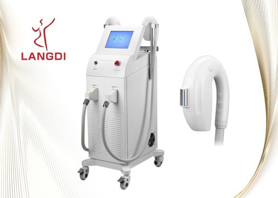 Máquinas libres del retiro del pelo del laser del dolor del LCD IPL Shr de 8,0 pulgadas con 2 manijas