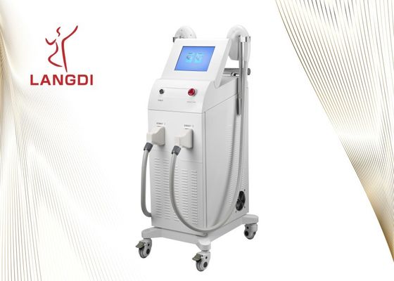 Máquinas libres del retiro del pelo del laser del dolor del LCD IPL Shr de 8,0 pulgadas con 2 manijas